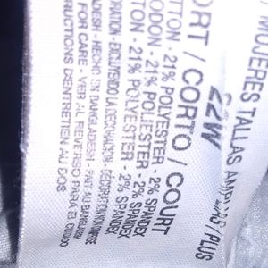 Gloria Vanderbilt ,22W, Blue Jeans ,short